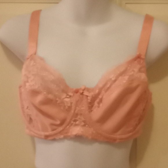 Glamorise Pink Satin & Lace Balconet Bra - Picture 5 of 15